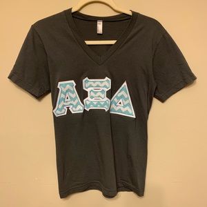 American Apparel AXiD V-Neck Lettered Shirt